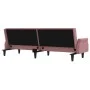 Sofá cama con reposabrazos terciopelo rosa de , Sofás - Ref: Foro24-351947, Precio: 279,39 €, Descuento: %