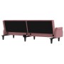 Sofá cama con reposabrazos terciopelo rosa de , Sofás - Ref: Foro24-351947, Precio: 283,21 €, Descuento: %