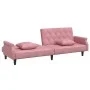 Sofá cama con reposabrazos terciopelo rosa de , Sofás - Ref: Foro24-351947, Precio: 279,39 €, Descuento: %