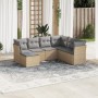 Set sofás de jardín 7 piezas y cojines ratán sintético beige de , Conjuntos de jardín - Ref: Foro24-3249828, Precio: 440,02 €...