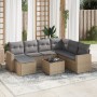 Juego de sofás de jardín con cojines beige 8 pzas ratán PE de , Sofás modulares de exterior - Ref: Foro24-3251646, Precio: 52...
