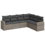 Set de muebles de jardín 6 pzas y cojines ratán sintético gris de , Conjuntos de jardín - Ref: Foro24-3219000, Precio: 369,95...