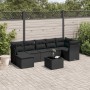 Set de sofás de jardín 8 piezas y cojines ratán sintético negro de , Conjuntos de jardín - Ref: Foro24-3249814, Precio: 497,4...