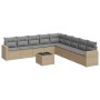 Juego de sofás jardín con cojines beige 10 pzas ratán sintético de , Conjuntos de jardín - Ref: Foro24-3219089, Precio: 584,1...