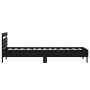 Estructura cama con cabecero madera ingeniería negra 75x190 cm de , Camas y somieres - Ref: Foro24-838569, Precio: 79,13 €, D...
