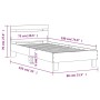 Estructura cama con cabecero madera ingeniería negra 75x190 cm de , Camas y somieres - Ref: Foro24-838569, Precio: 79,13 €, D...