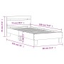 Cama con cabecero madera de ingeniería marrón roble 75x190 cm de , Camas y somieres - Ref: Foro24-838574, Precio: 78,37 €, De...