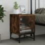 Mesitas noche puertas de vidrio 2 uds roble ahumado 35x37x50 cm de , Mesitas de noche - Ref: Foro24-836527, Precio: 45,97 €, ...