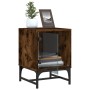 Mesitas noche puertas de vidrio 2 uds roble ahumado 35x37x50 cm de , Mesitas de noche - Ref: Foro24-836527, Precio: 45,97 €, ...