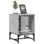Mesitas noche puertas de vidrio 2 uds gris hormigón 35x37x50 cm de , Mesitas de noche - Ref: Foro24-836525, Precio: 46,10 €, ...