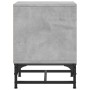 Mesitas noche puertas de vidrio 2 uds gris hormigón 35x37x50 cm de , Mesitas de noche - Ref: Foro24-836525, Precio: 46,10 €, ...