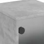 Mesitas noche puertas de vidrio 2 uds gris hormigón 35x37x50 cm de , Mesitas de noche - Ref: Foro24-836525, Precio: 45,30 €, ...