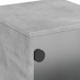 Mesitas noche puertas de vidrio 2 uds gris hormigón 35x37x50 cm de , Mesitas de noche - Ref: Foro24-836525, Precio: 46,10 €, ...