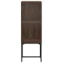 Armario auxiliar con puerta de vidrio marrón roble 35x37x100 cm de , Aparadores - Ref: Foro24-836559, Precio: 52,08 €, Descue...