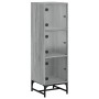 Aparador con puertas de vidrio gris Sonoma 35x37x120 cm de , Aparadores - Ref: Foro24-836565, Precio: 73,31 €, Descuento: %