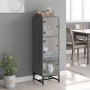 Aparador con puertas de vidrio gris Sonoma 35x37x120 cm de , Aparadores - Ref: Foro24-836565, Precio: 73,31 €, Descuento: %