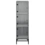 Aparador con puertas de vidrio gris Sonoma 35x37x120 cm de , Aparadores - Ref: Foro24-836565, Precio: 73,31 €, Descuento: %
