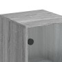 Aparador con puertas de vidrio gris Sonoma 35x37x120 cm de , Aparadores - Ref: Foro24-836565, Precio: 73,31 €, Descuento: %