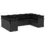 Set de sofás de jardín 8 piezas y cojines ratán sintético negro de , Conjuntos de jardín - Ref: Foro24-3249964, Precio: 598,7...