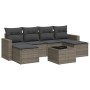 Set de sofás de jardín 7 piezas con cojines ratán PE gris de , Sofás modulares de exterior - Ref: Foro24-3251667, Precio: 409...