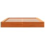 Estructura de cama madera maciza pino marrón cera 150x200 cm de , Camas y somieres - Ref: Foro24-844427, Precio: 123,17 €, De...