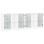 Estantería con puertas madera de ingeniería negro 204x37x75 cm de , Librerías y estanterías - Ref: Foro24-3206531, Precio: 19...