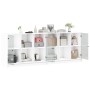 Estantería con puertas madera de ingeniería negro 204x37x75 cm de , Librerías y estanterías - Ref: Foro24-3206531, Precio: 19...