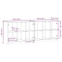 Estantería con puertas madera de ingeniería negro 204x37x75 cm de , Librerías y estanterías - Ref: Foro24-3206531, Precio: 19...