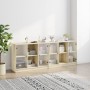 Estantería con puertas madera roble Sonoma 204x37x75 cm de , Librerías y estanterías - Ref: Foro24-3206533, Precio: 191,70 €,...