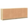 Estantería con puertas madera roble Sonoma 204x37x75 cm de , Librerías y estanterías - Ref: Foro24-3206533, Precio: 191,70 €,...
