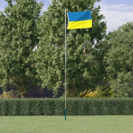 Bandera de Ucrania con ojales de latón 90x150 cm de , Banderas y mangas de viento - Ref: Foro24-155972, Precio: 7,89 €, Descu...