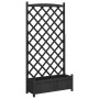 Jardinera con enrejado madera maciza de abeto negro de , Maceteros y jardineras - Ref: Foro24-365493, Precio: 154,78 €, Descu...
