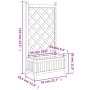 Jardinera con enrejado de madera maciza de abeto marrón de , Maceteros y jardineras - Ref: Foro24-365485, Precio: 73,59 €, De...