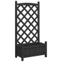 Jardinera con enrejado madera maciza de abeto negro de , Maceteros y jardineras - Ref: Foro24-365487, Precio: 67,59 €, Descue...