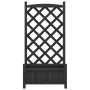 Jardinera con enrejado madera maciza de abeto negro de , Maceteros y jardineras - Ref: Foro24-365487, Precio: 67,59 €, Descue...