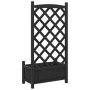Jardinera con enrejado madera maciza de abeto negro de , Maceteros y jardineras - Ref: Foro24-365487, Precio: 67,59 €, Descue...