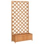 Jardinera con enrejado de madera maciza de abeto marrón de , Maceteros y jardineras - Ref: Foro24-365479, Precio: 103,49 €, D...