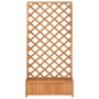 Jardinera con enrejado de madera maciza de abeto marrón de , Maceteros y jardineras - Ref: Foro24-365479, Precio: 103,49 €, D...