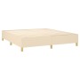 Cama box spring con colchón tela color crema 180x200 cm de , Camas y somieres - Ref: Foro24-3144543, Precio: 517,34 €, Descue...