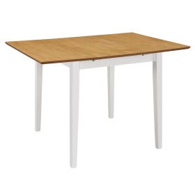 Mesa de comedor extensible blanca (80-120)x80x74 cm MDF de , Mesas de cocina y de comedor - Ref: Foro24-247625, Precio: 176,1...