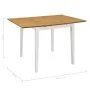 Mesa de comedor extensible blanca (80-120)x80x74 cm MDF de , Mesas de cocina y de comedor - Ref: Foro24-247625, Precio: 161,3...