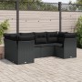 Set de sofás de jardín 6 piezas y cojines ratán sintético negro de , Conjuntos de jardín - Ref: Foro24-3249944, Precio: 443,6...