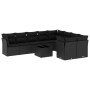 Set de sofás de jardín 10 pzas cojines ratán sintético negro de , Conjuntos de jardín - Ref: Foro24-3250014, Precio: 644,35 €...