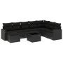 8-piece garden sofa set and black synthetic rattan cushions by , Modular outdoor sofas - Ref: Foro24-3251702, Price: 562,53 €...