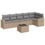 Set sofás de jardín 7 piezas y cojines ratán sintético beige de , Conjuntos de jardín - Ref: Foro24-3218989, Precio: 440,65 €...