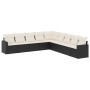 Set de sofás de jardín 8 piezas y cojines ratán sintético negro de , Conjuntos de jardín - Ref: Foro24-3219076, Precio: 496,7...