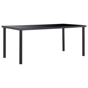 Mesa de comedor de vidrio templado negro 180x90x75 cm de vidaXL, Mesas de cocina y de comedor - Ref: Foro24-281855, Precio: 2...