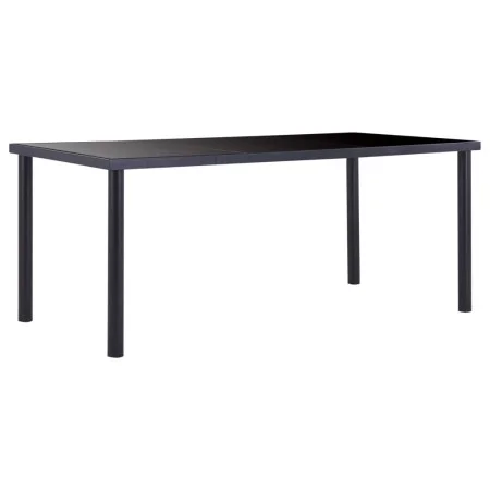Mesa de comedor de vidrio templado negro 180x90x75 cm de vidaXL, Mesas de cocina y de comedor - Ref: Foro24-281855, Precio: 2...