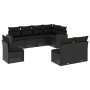 Set de sofás de jardín 8 piezas y cojines ratán sintético negro de , Conjuntos de jardín - Ref: Foro24-3219055, Precio: 503,3...