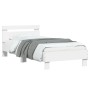 Estructura cama con cabecero madera ingeniería blanca 75x190 cm de , Camas y somieres - Ref: Foro24-838568, Precio: 75,13 €, ...